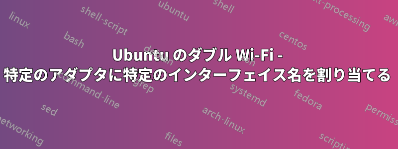 Ubuntu のダブル Wi-Fi - 特定のアダプタに特定のインターフェイス名を割り当てる