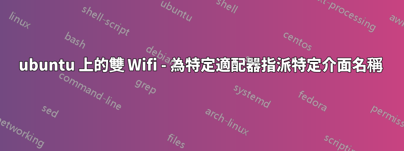 ubuntu 上的雙 Wifi - 為特定適配器指派特定介面名稱