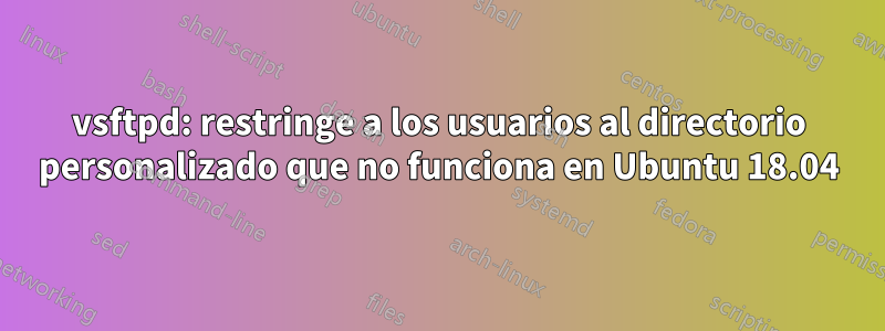 vsftpd: restringe a los usuarios al directorio personalizado que no funciona en Ubuntu 18.04