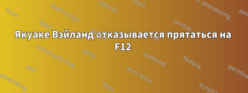 Якуаке Вэйланд отказывается прятаться на F12