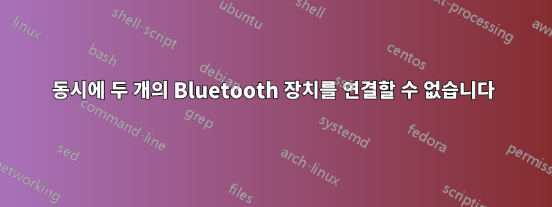 동시에 두 개의 Bluetooth 장치를 연결할 수 없습니다