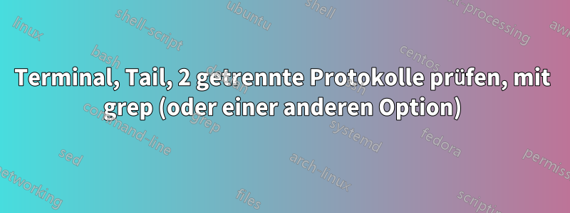 Terminal, Tail, 2 getrennte Protokolle prüfen, mit grep (oder einer anderen Option)