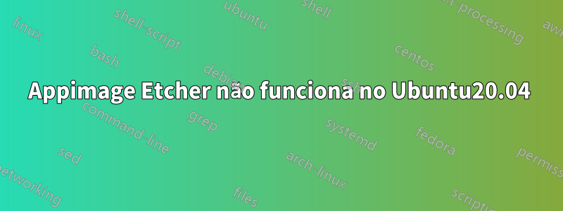 Appimage Etcher não funciona no Ubuntu20.04