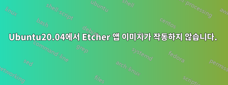 Ubuntu20.04에서 Etcher 앱 이미지가 작동하지 않습니다.