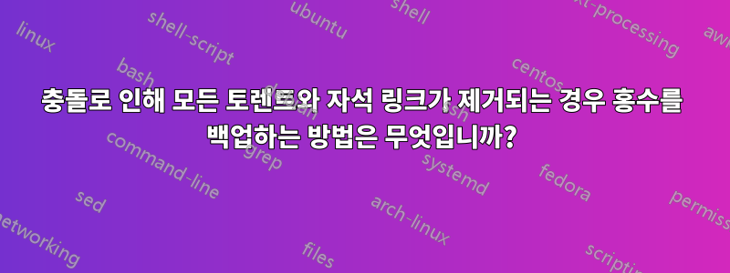 충돌로 인해 모든 토렌트와 자석 링크가 제거되는 경우 홍수를 백업하는 방법은 무엇입니까?