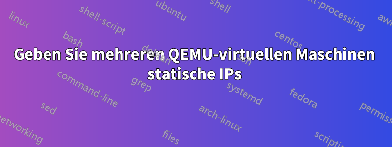 Geben Sie mehreren QEMU-virtuellen Maschinen statische IPs