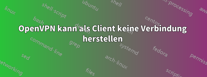 OpenVPN kann als Client keine Verbindung herstellen