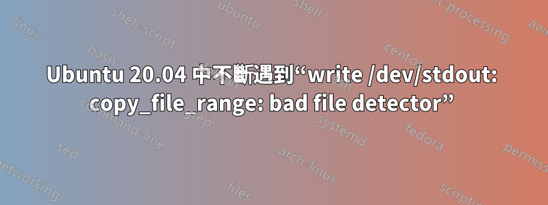 Ubuntu 20.04 中不斷遇到“write /dev/stdout: copy_file_range: bad file detector”