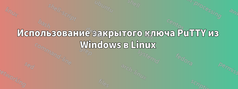 Использование закрытого ключа PuTTY из Windows в Linux