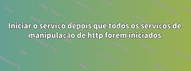 Iniciar o serviço depois que todos os serviços de manipulação de http forem iniciados