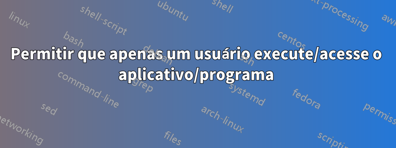 Permitir que apenas um usuário execute/acesse o aplicativo/programa