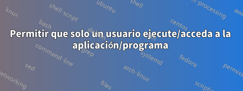 Permitir que solo un usuario ejecute/acceda a la aplicación/programa