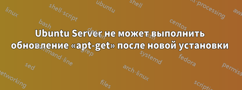 Ubuntu Server не может выполнить обновление «apt-get» после новой установки