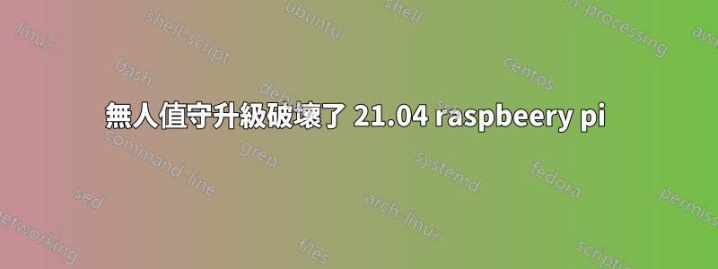 無人值守升級破壞了 21.04 raspbeery pi