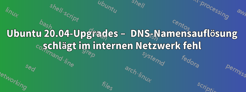 Ubuntu 20.04-Upgrades – DNS-Namensauflösung schlägt im internen Netzwerk fehl