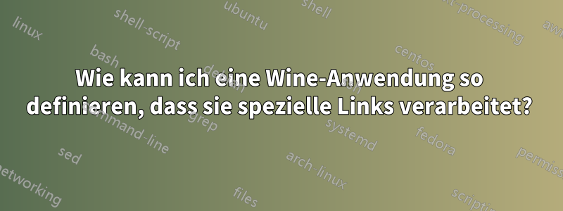 Wie kann ich eine Wine-Anwendung so definieren, dass sie spezielle Links verarbeitet?