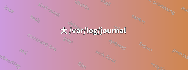 大 /var/log/journal