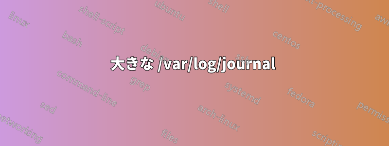 大きな /var/log/journal