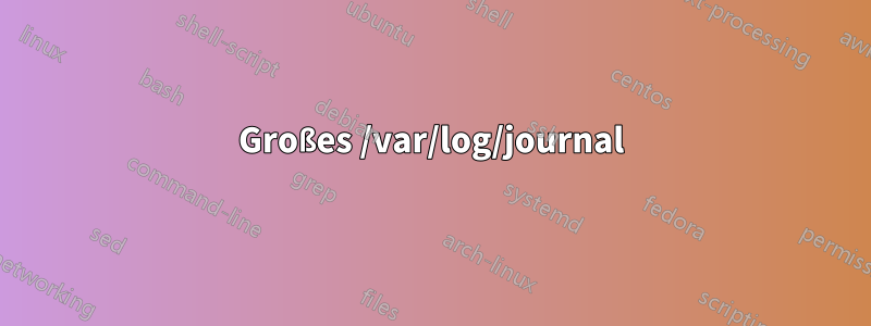 Großes /var/log/journal