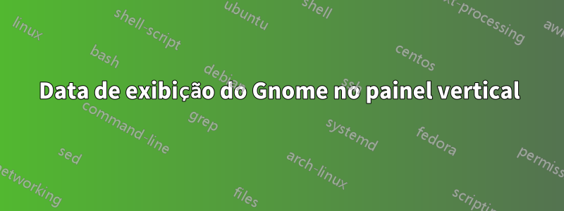 Data de exibição do Gnome no painel vertical