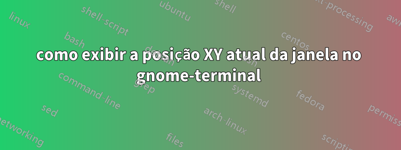 como exibir a posição XY atual da janela no gnome-terminal