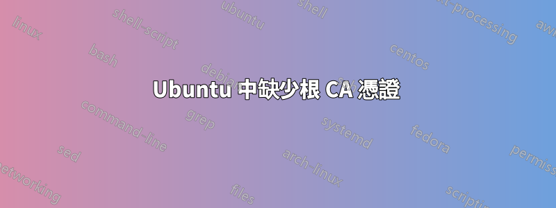 Ubuntu 中缺少根 CA 憑證