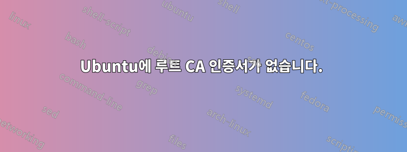 Ubuntu에 루트 CA 인증서가 없습니다.