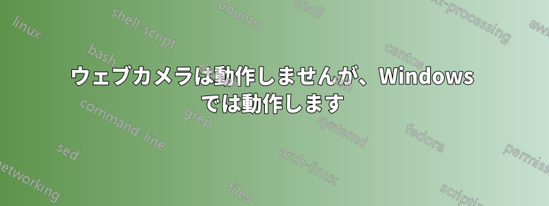 ウェブカメラは動作しませんが、Windows では動作します