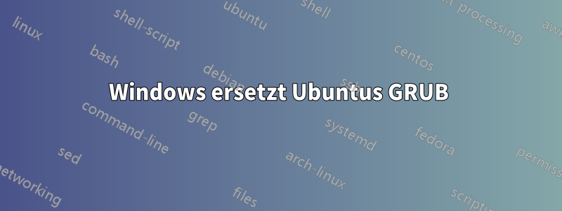 Windows ersetzt Ubuntus GRUB