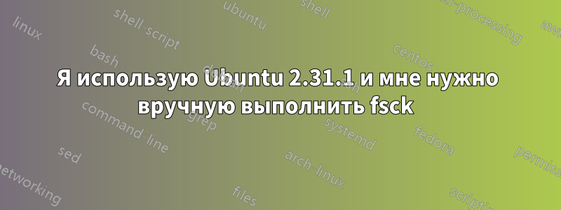 Я использую Ubuntu 2.31.1 и мне нужно вручную выполнить fsck 