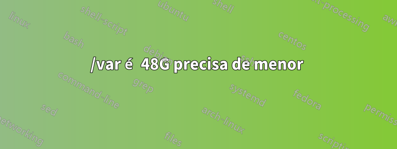 /var é 48G precisa de menor