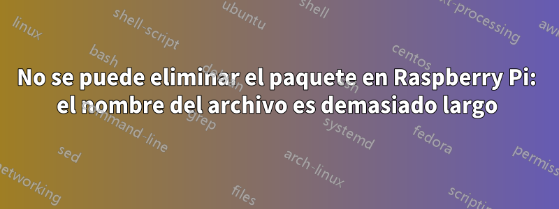 No se puede eliminar el paquete en Raspberry Pi: el nombre del archivo es demasiado largo