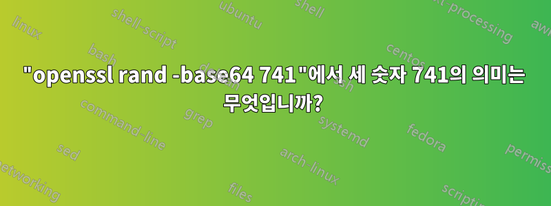 "openssl rand -base64 741"에서 세 숫자 741의 의미는 무엇입니까?