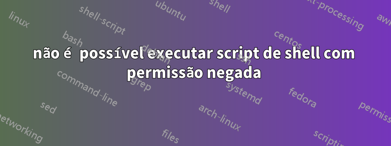 não é possível executar script de shell com permissão negada