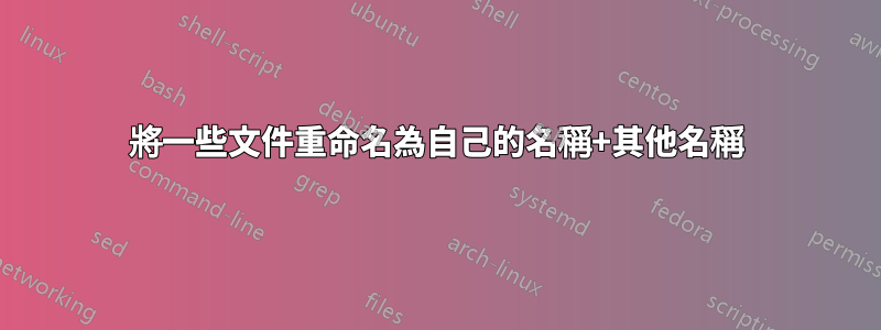 將一些文件重命名為自己的名稱+其他名稱