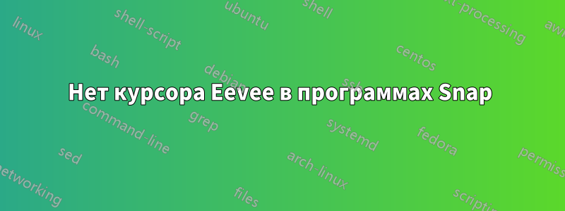 Нет курсора Eevee в программах Snap