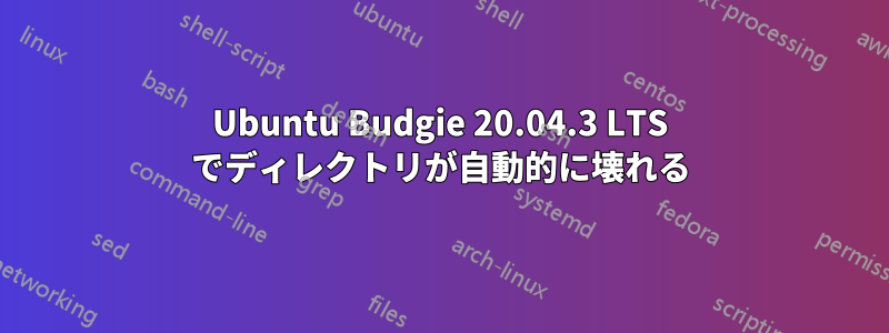 Ubuntu Budgie 20.04.3 LTS でディレクトリが自動的に壊れる