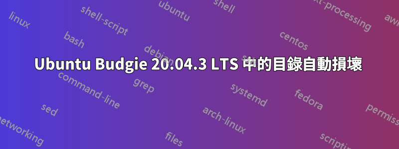 Ubuntu Budgie 20.04.3 LTS 中的目錄自動損壞