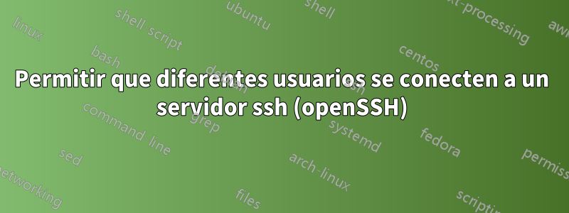 Permitir que diferentes usuarios se conecten a un servidor ssh (openSSH)