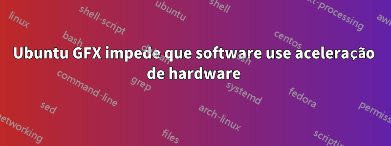 Ubuntu GFX impede que software use aceleração de hardware