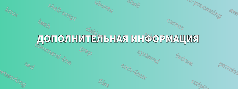 ДОПОЛНИТЕЛЬНАЯ ИНФОРМАЦИЯ