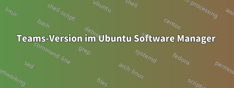 Teams-Version im Ubuntu Software Manager