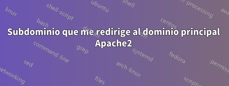 Subdominio que me redirige al dominio principal Apache2