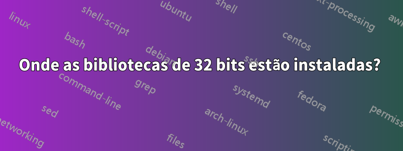 Onde as bibliotecas de 32 bits estão instaladas?