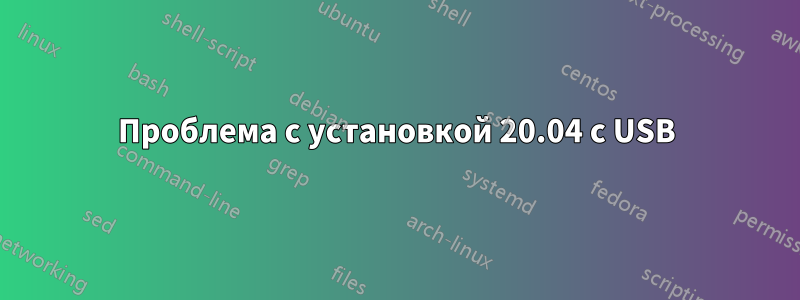 Проблема с установкой 20.04 с USB