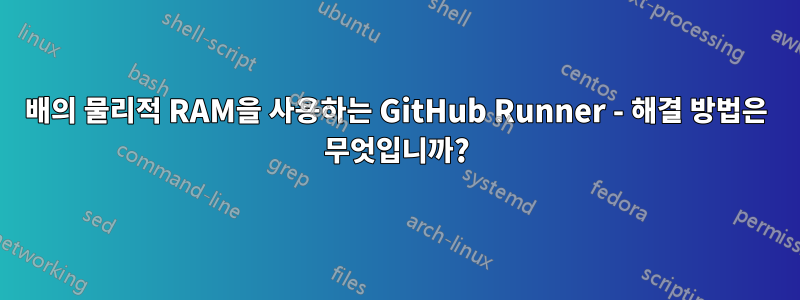 2배의 물리적 RAM을 사용하는 GitHub Runner - 해결 방법은 무엇입니까?