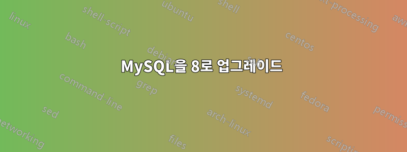 MySQL을 8로 업그레이드