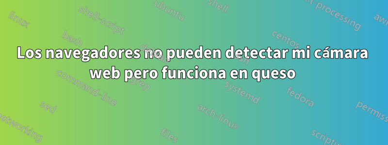 Los navegadores no pueden detectar mi cámara web pero funciona en queso