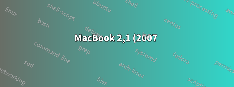 MacBook 2,1 (2007) に Ubuntu 20.04 をインストールする