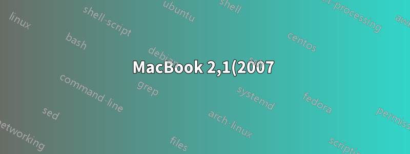 MacBook 2,1(2007)에 우분투 20.04 설치